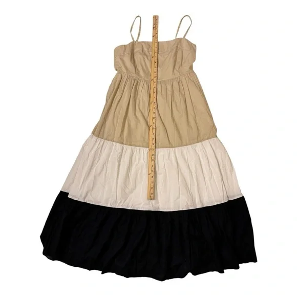 J.Crew Factory Square Neck Tiered
Dress 10 Women's Neutral
Colorblock - Picture 4 of 7